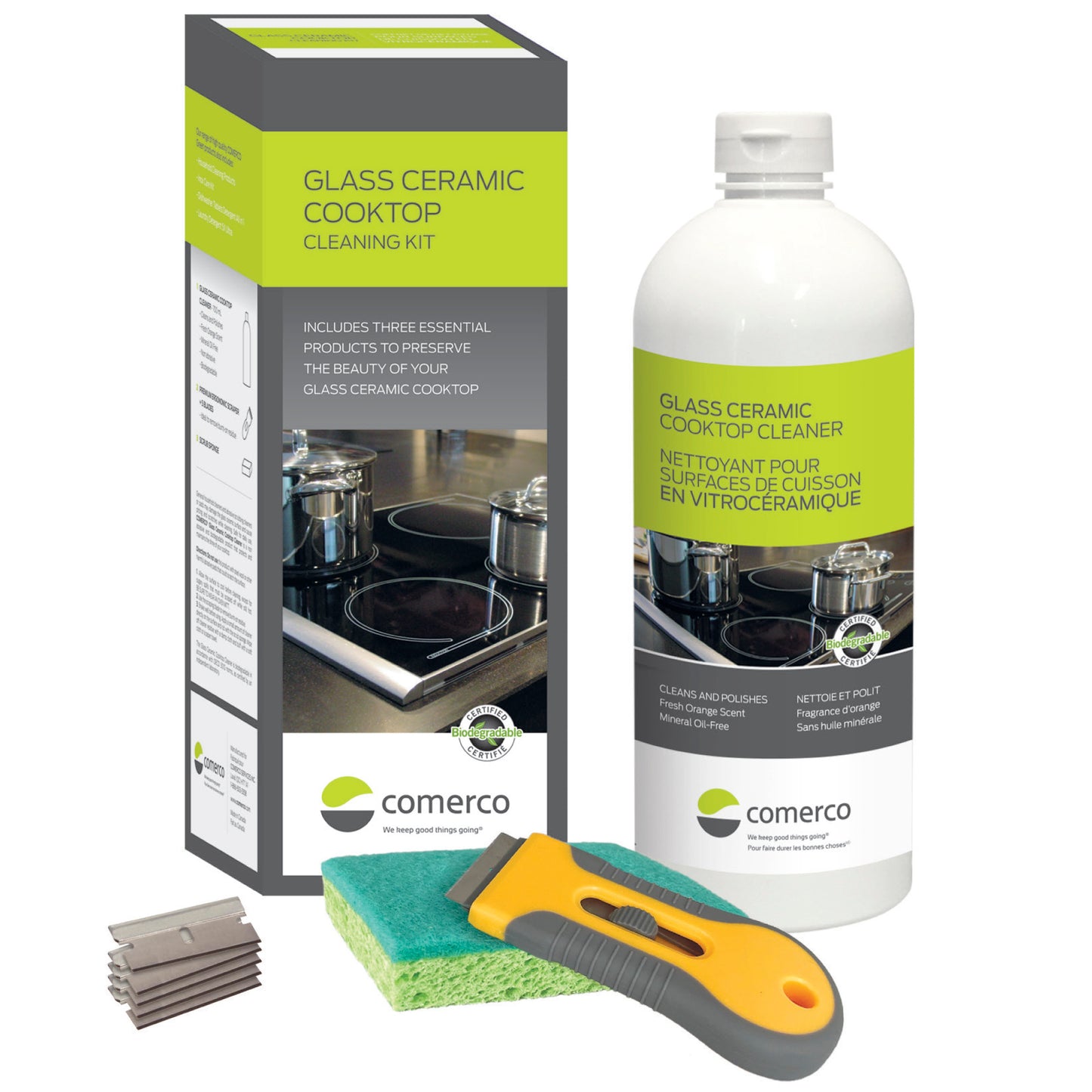 Ensemble de nettoyage pour surfaces de cuisson en vitrocéramique 700 ml