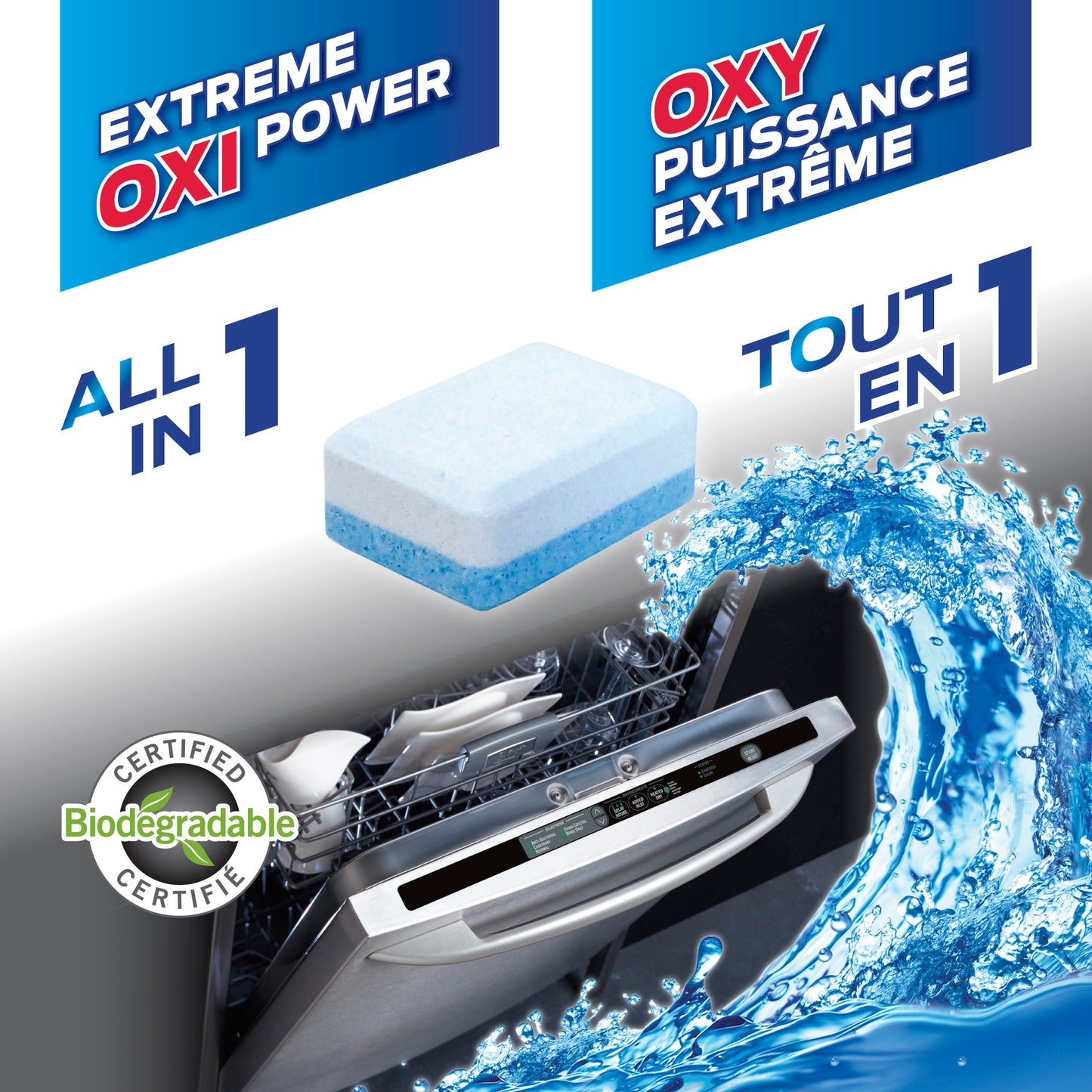 100 Dishwasher Tablets Extreme Oxi Power - All in 1