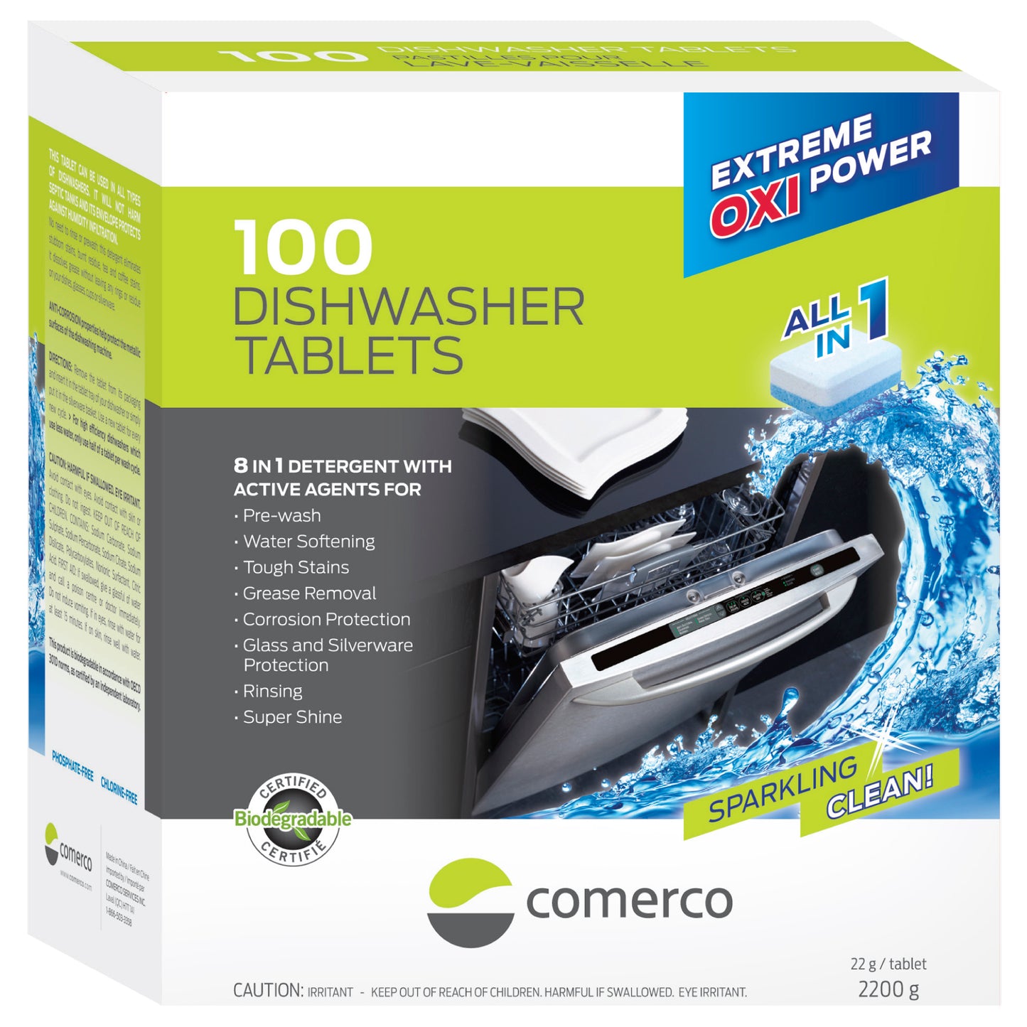 100 Dishwasher Tablets Extreme Oxi Power - All in 1