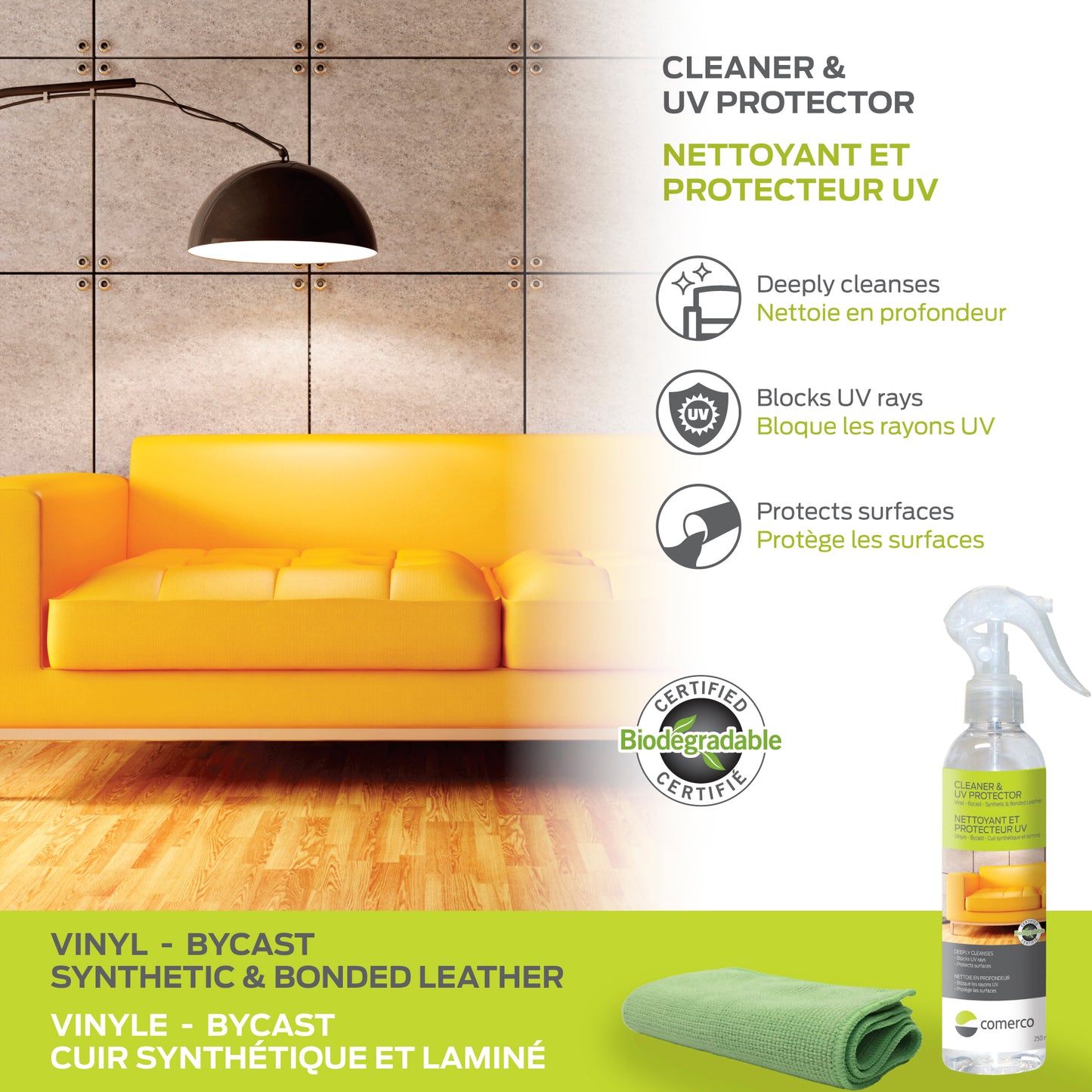 Furniture Cleaning Kit - Fabric, Leather, Vinyl, and More - 4 x 250 mL 