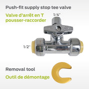 10' / 3 m Ice Maker Connection Kit - Braided Stainless Steel, Lead Free