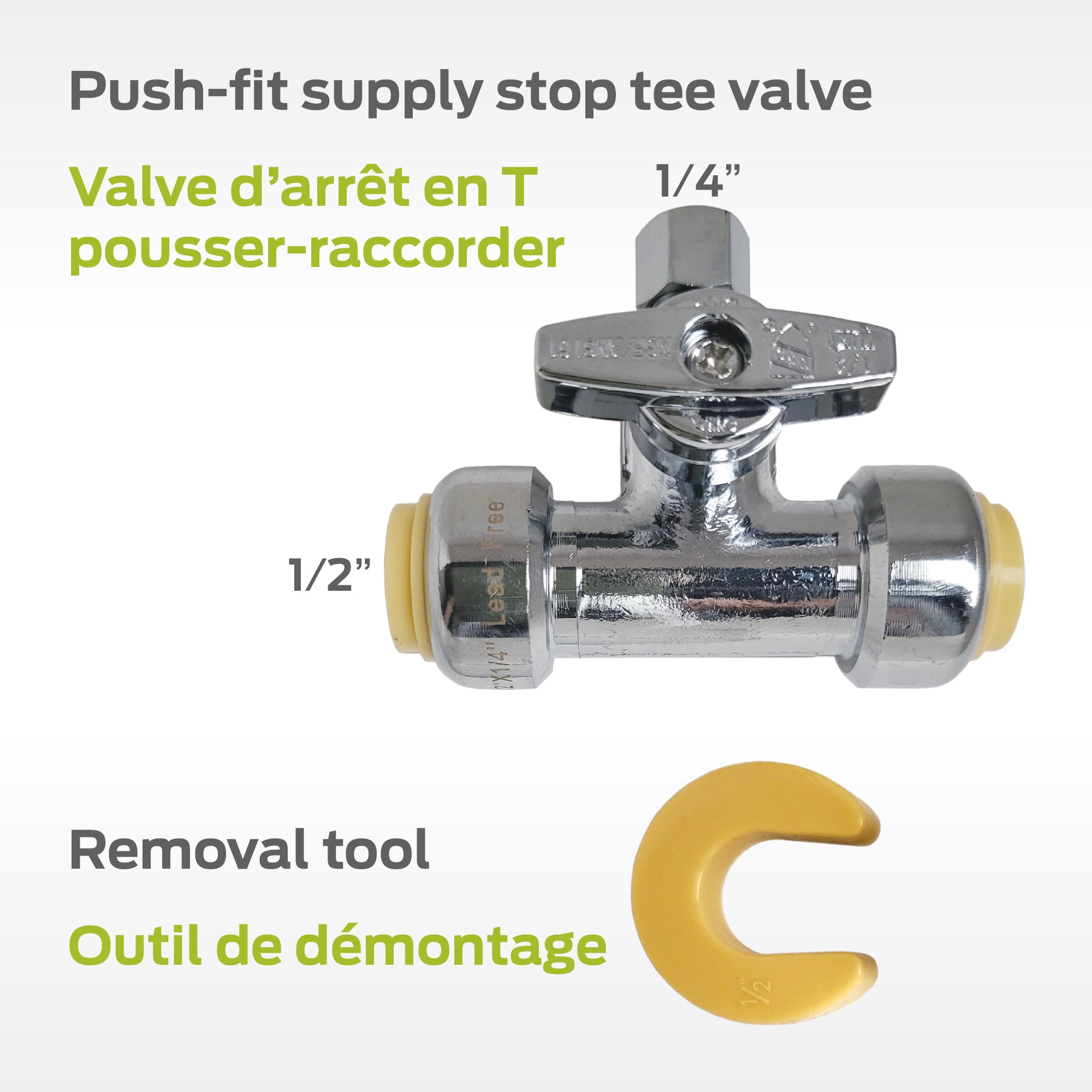 10' / 3 m Ice Maker Connection Kit - Braided Stainless Steel, Lead Free