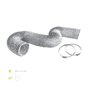 Conduit flexible en aluminium pour sécheuse - 4’’ x 8’ / 10,2 cm x 2,4 m