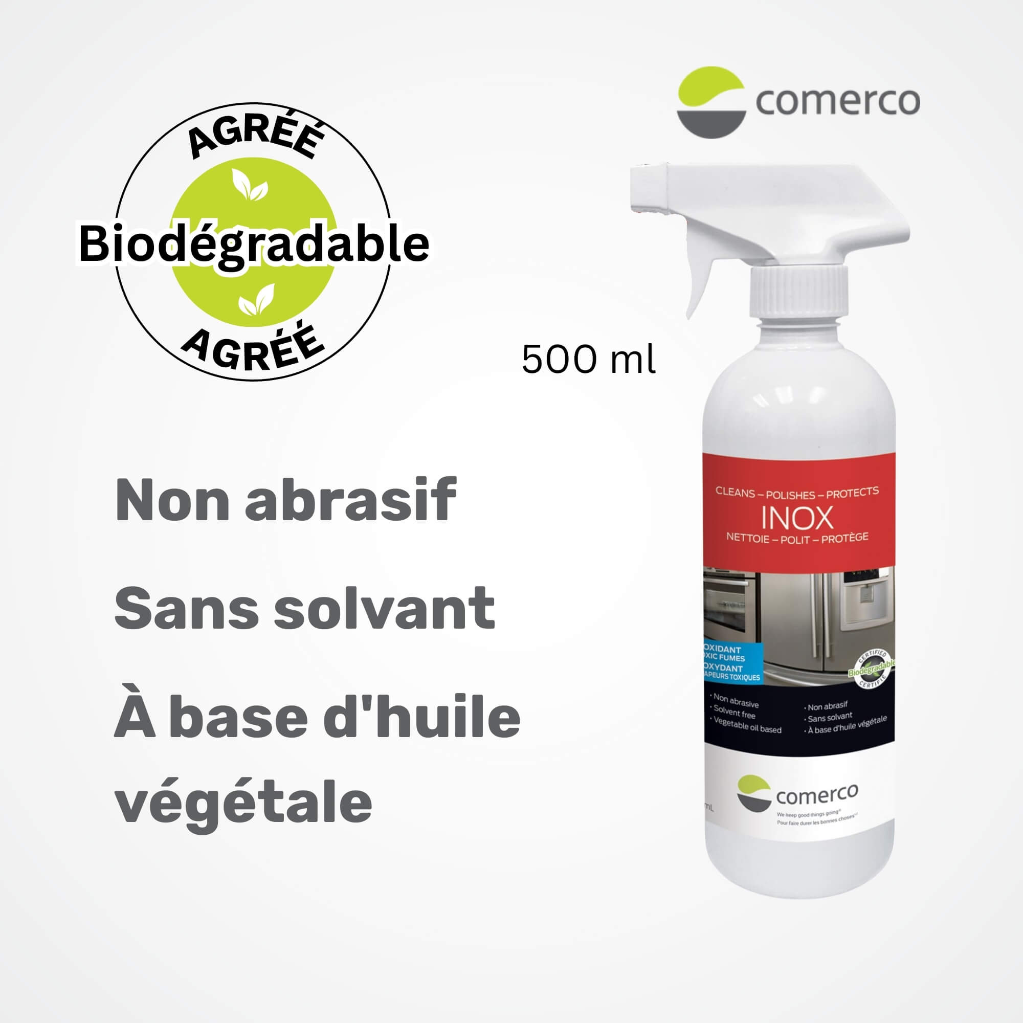 Ensemble d'entretien pour acier inoxydable 500 ml
