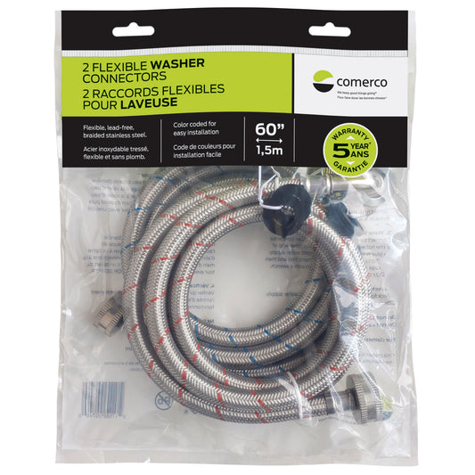 2 Flexible Washer Connectors – 
60’’ / 1.5 m
