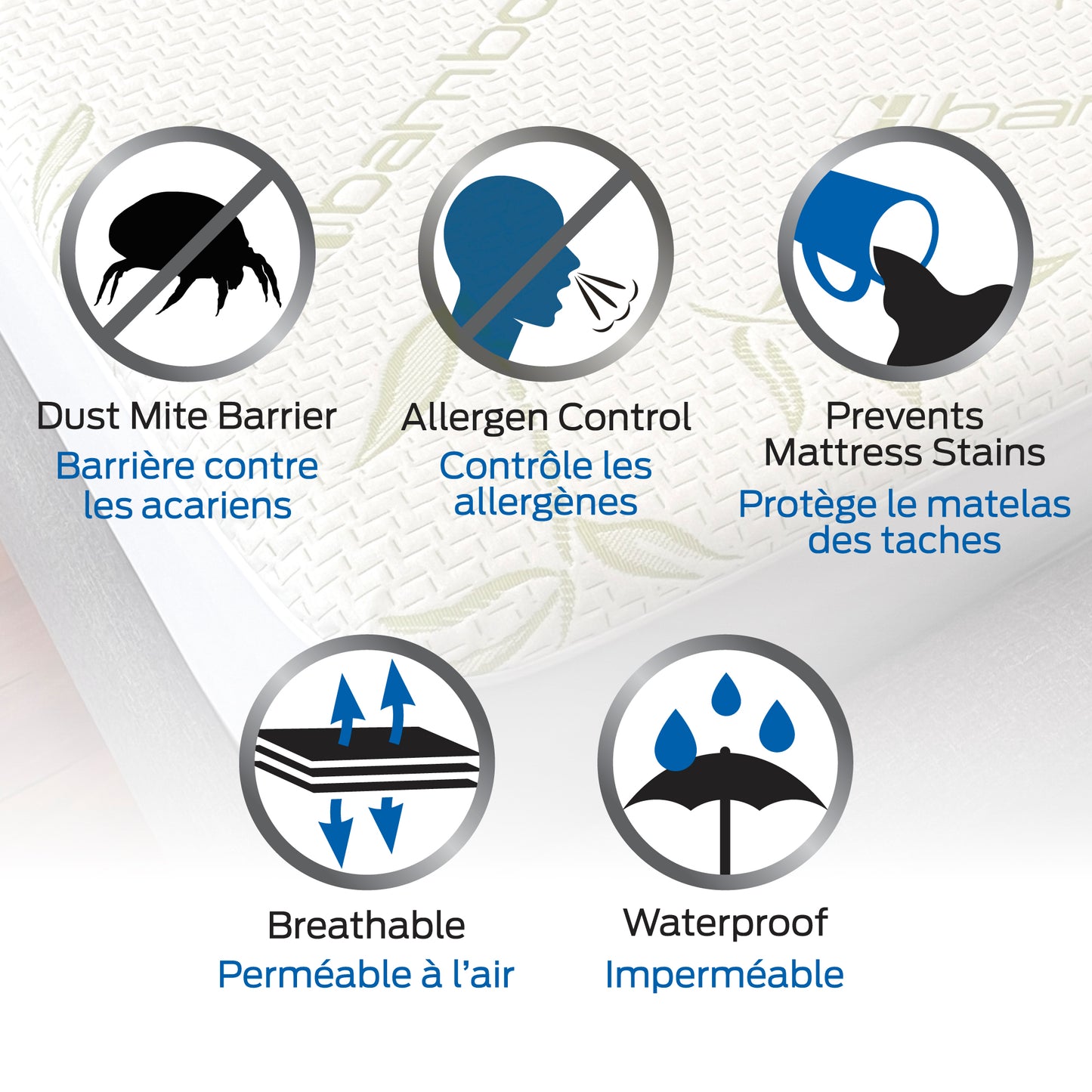 Protège-matelas Bambou - 100% imperméable