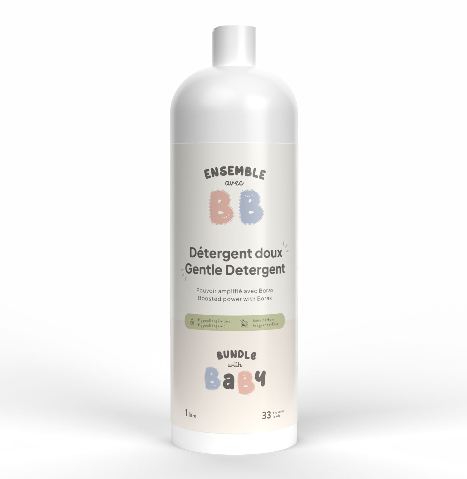 Détergent doux pour bébé – Hypoallergénique et sans parfum – Ultra concentré – 1 L