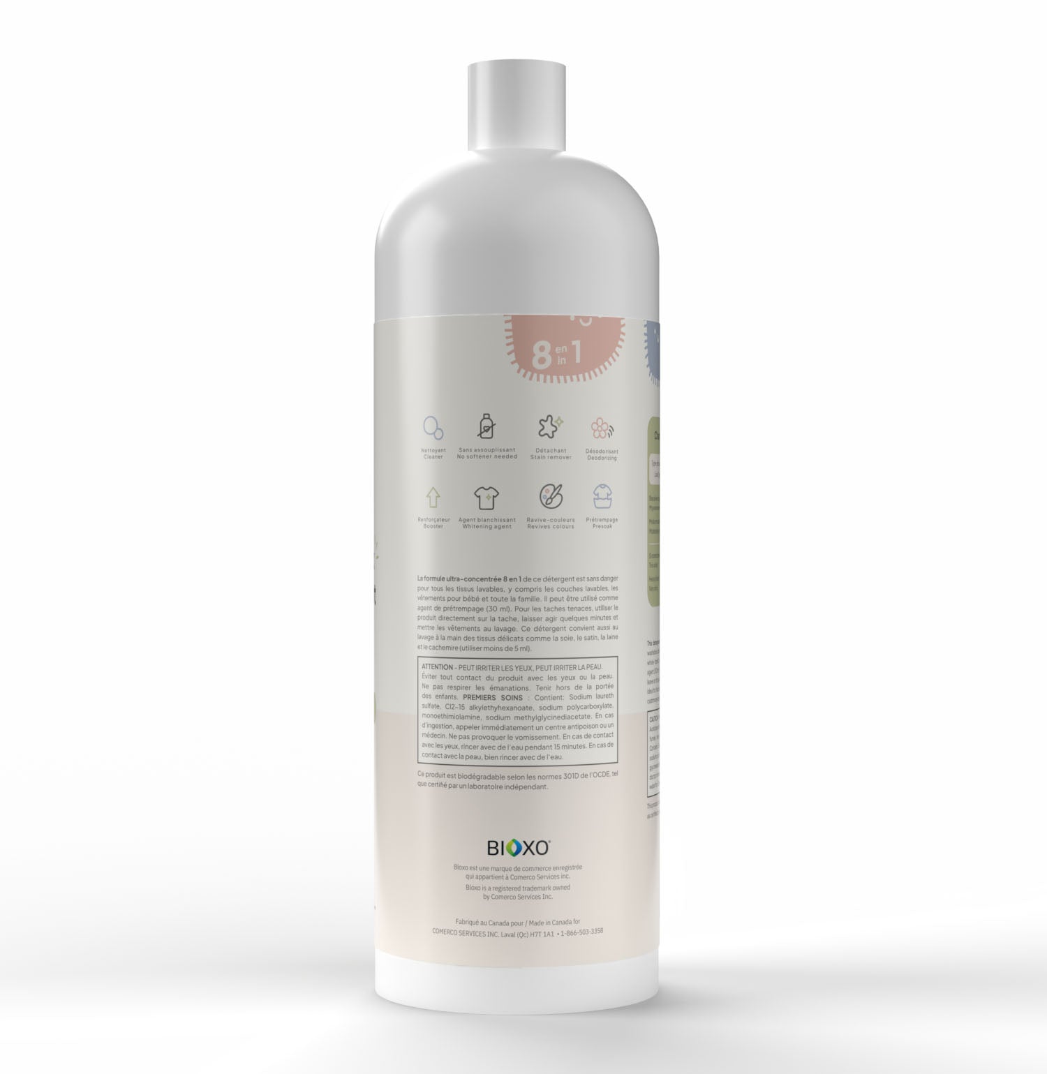 Détergent doux pour bébé – Hypoallergénique et sans parfum – Ultra concentré – 1 L