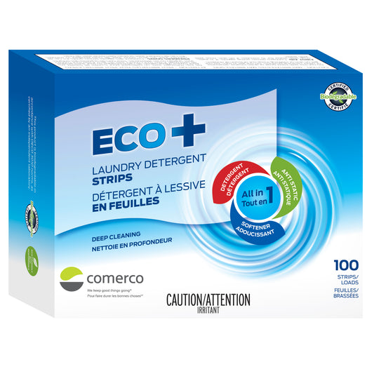 ECO + Laundry Detergent Strips - 100 Strips / Loads
