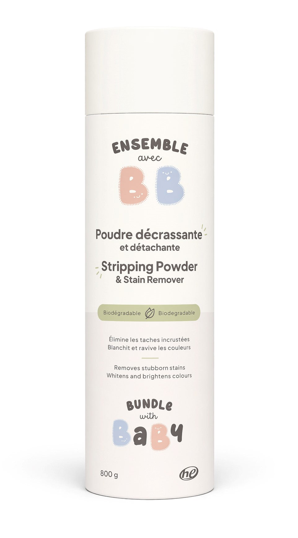 Poudre décrassante et détachante pour bébé – Ravive les couleurs – 800 g