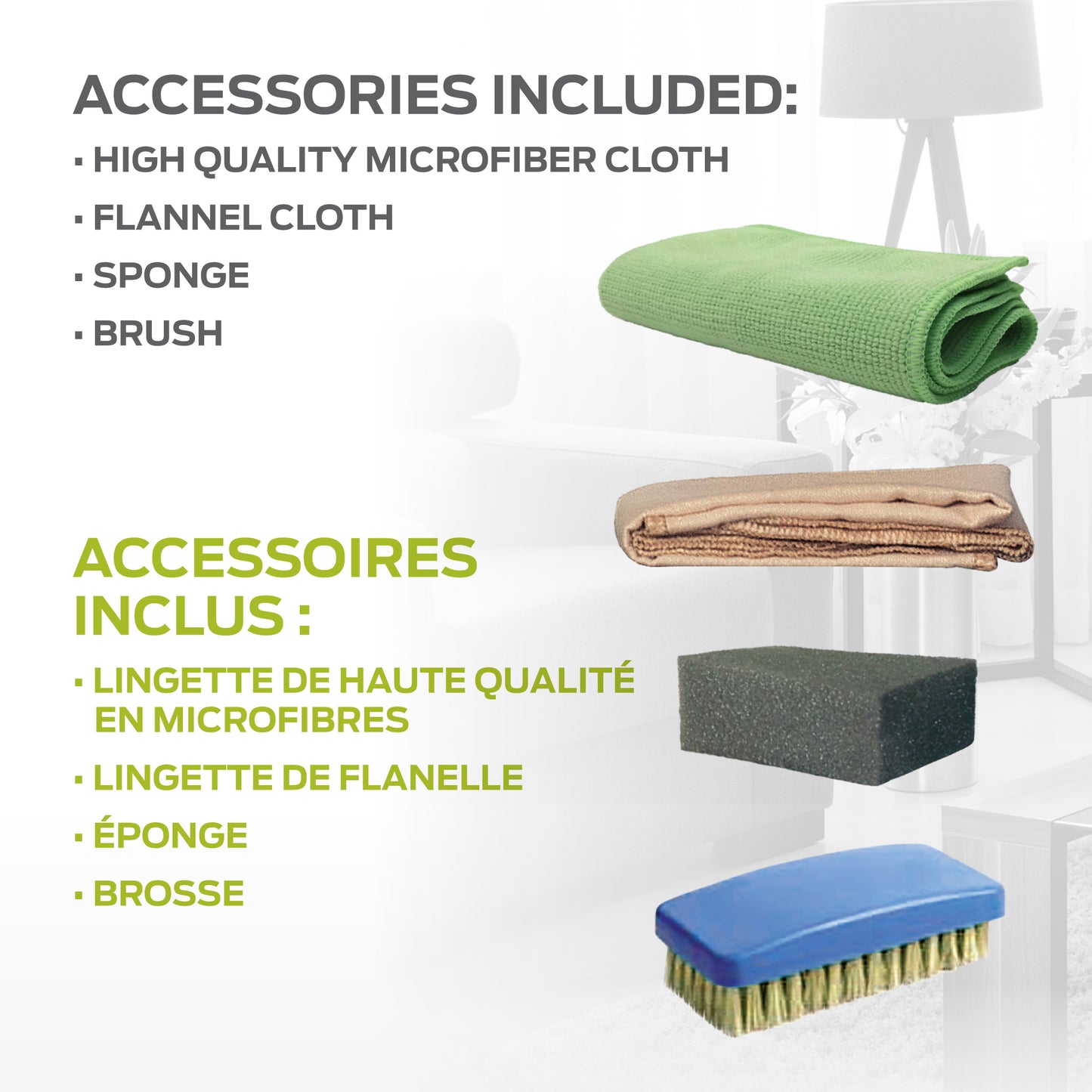 Furniture Cleaning Kit - Fabric, Leather, Vinyl, and More - 4 x 250 mL 