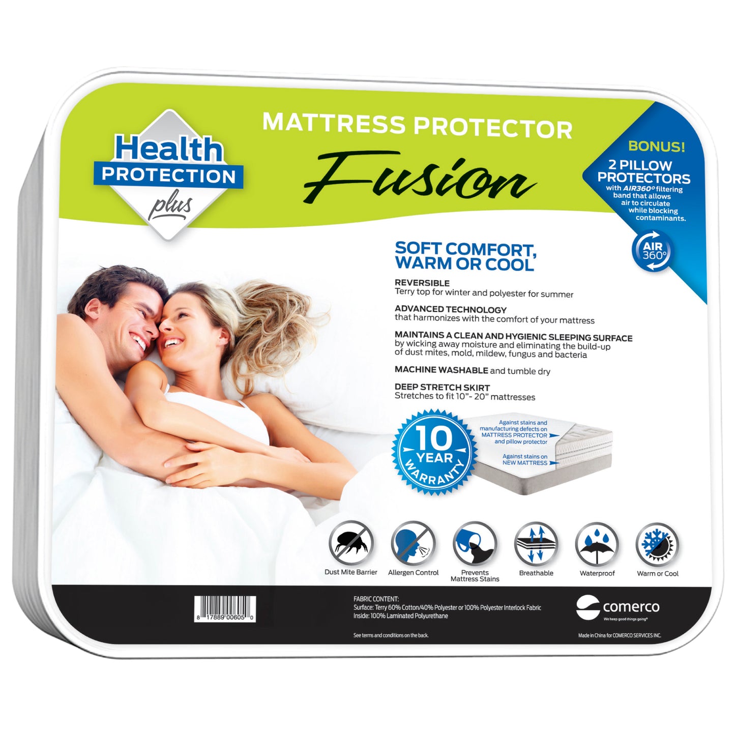 Protège-matelas Fusion - réversible et imperméable