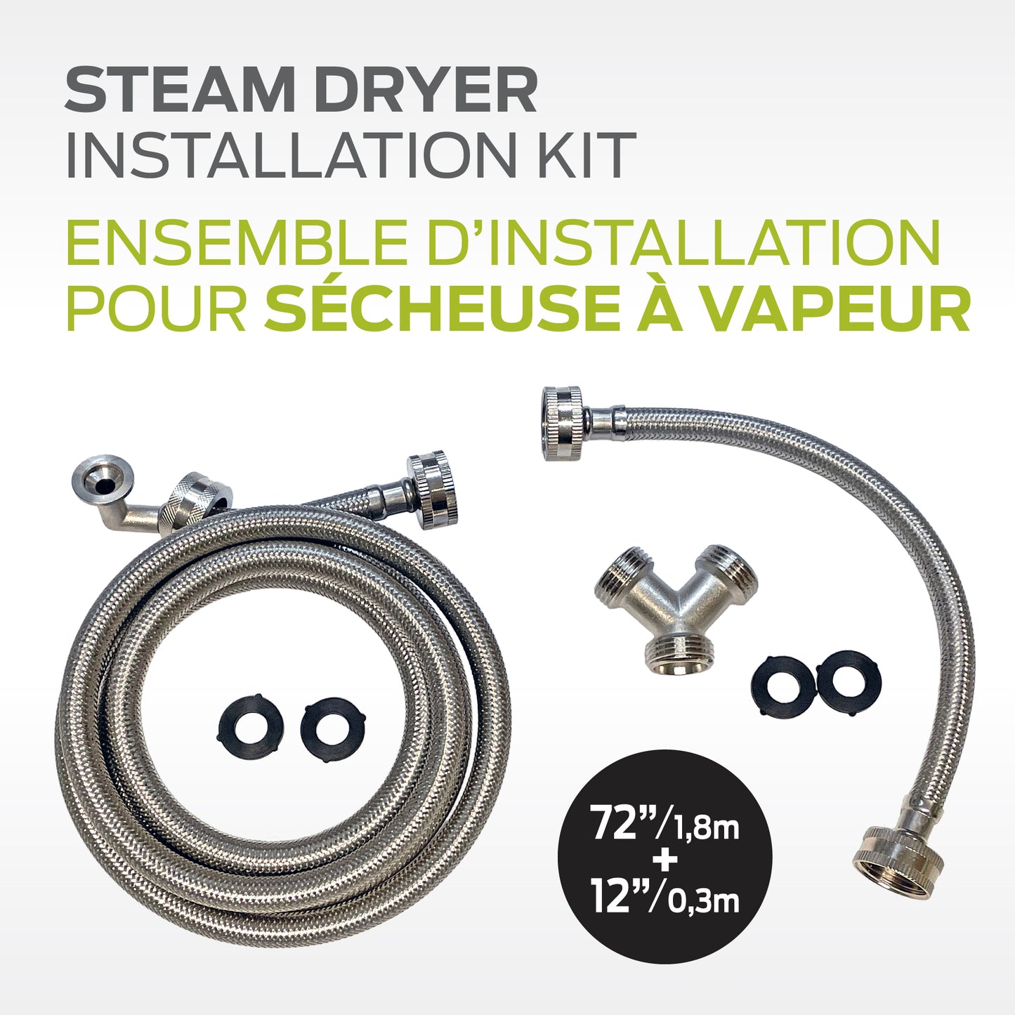 Flexible Steam Dryer Installation Kit - 72’’ / 1.8 m