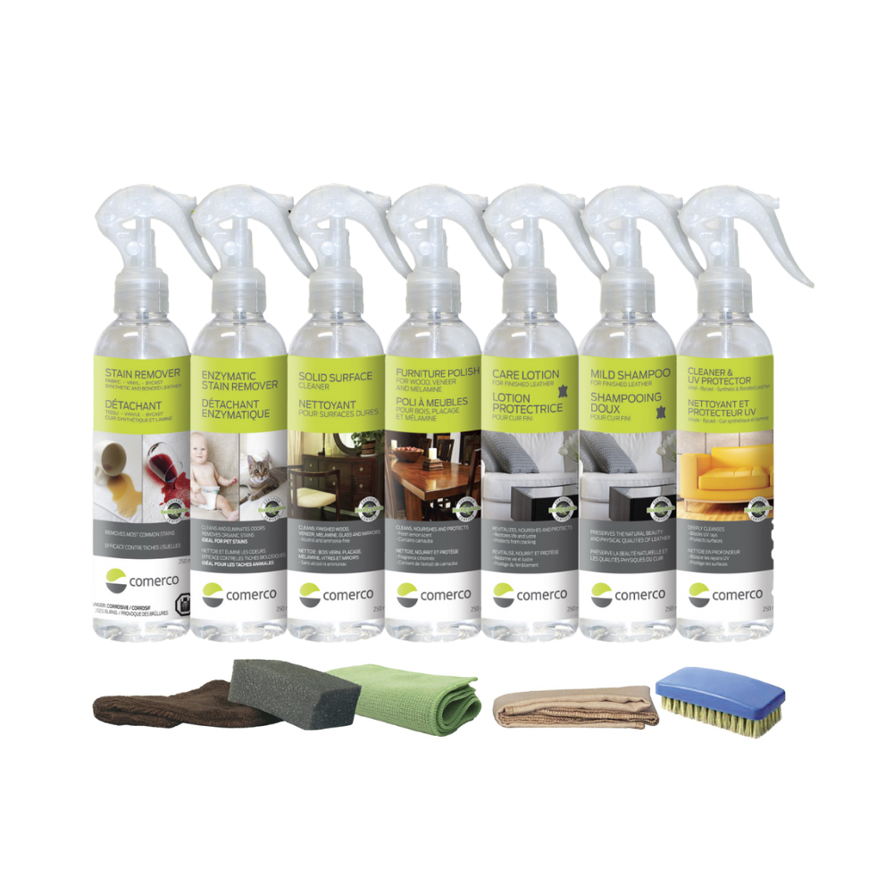 Ensemble d'entretien complet pour mobilier - 7 x 250 ml