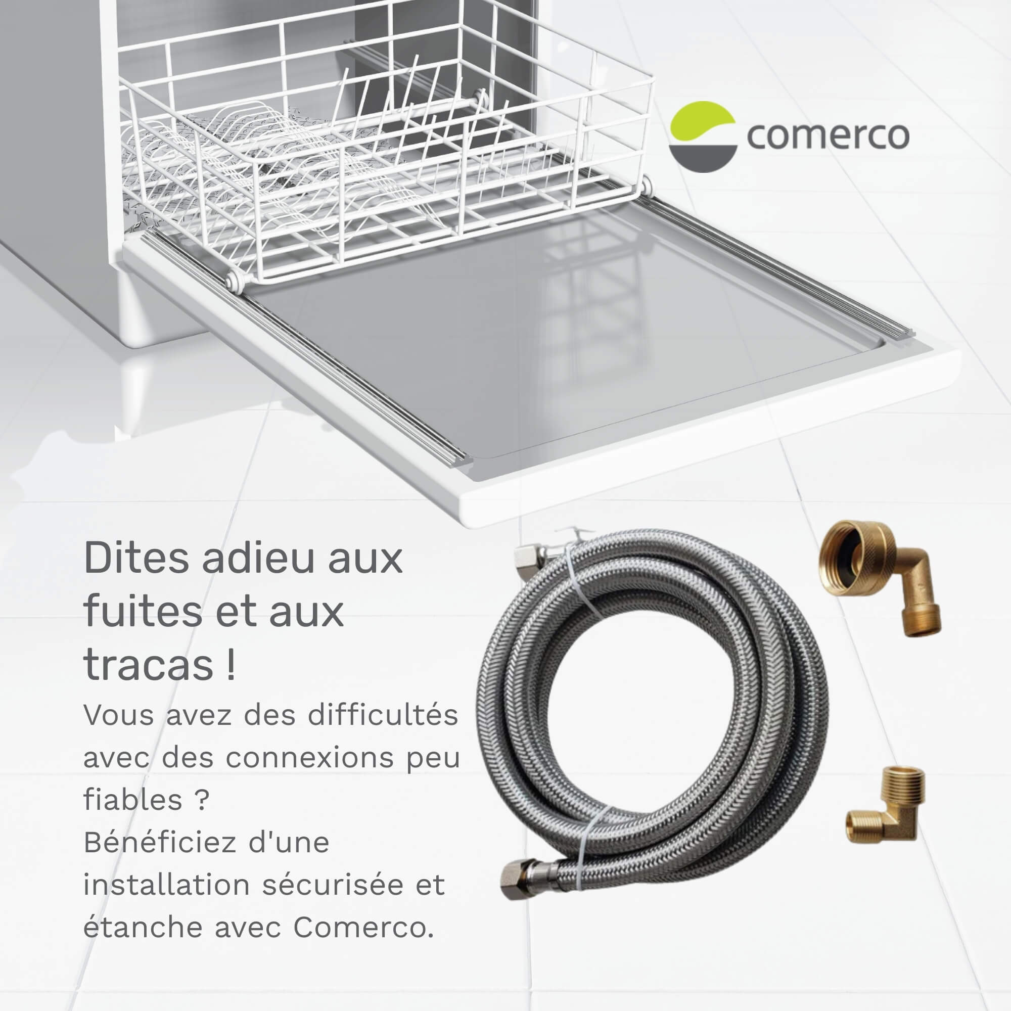 Ensemble de connecteurs pour lave-vaisselle -                                                       72’’ / 1,8 m