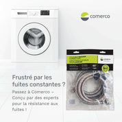 Washing Machine Connector Hose Kit – 2x Braided Stainless Steel 5 feet – 60’’ / 1.5 m